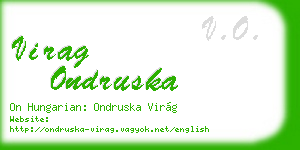 virag ondruska business card