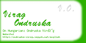 virag ondruska business card